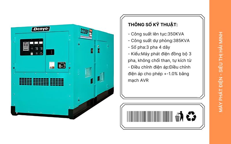 Ưu điểm nổi bật của máy phát điện Denyo DCA-220SPK3
