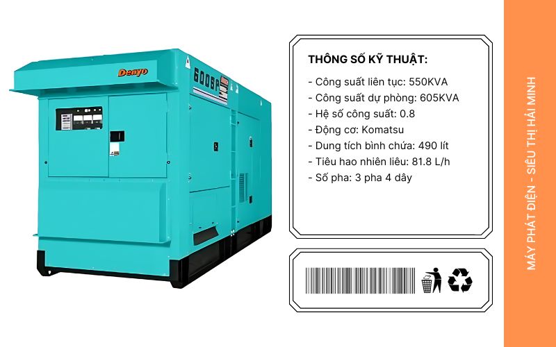 Ưu điểm nổi bật của máy phát điện Denyo DCA-610SPK