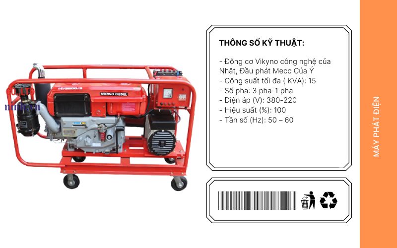 Tính năng nổi bật của máy phát điện Desiel MF3150S (15KVA)