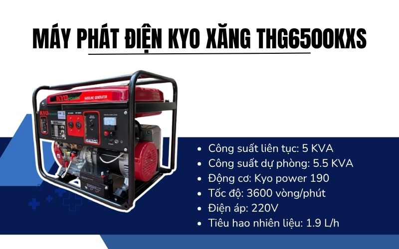 Tổng quan về máy phát điện KYO xăng THG6500KXS