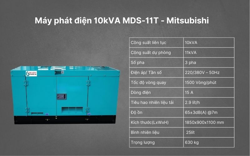 Máy phát điện 10kVA MDS-11T - Mitsubishi
