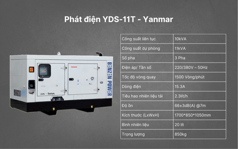 Phát điện YDS-11T - Yanmar