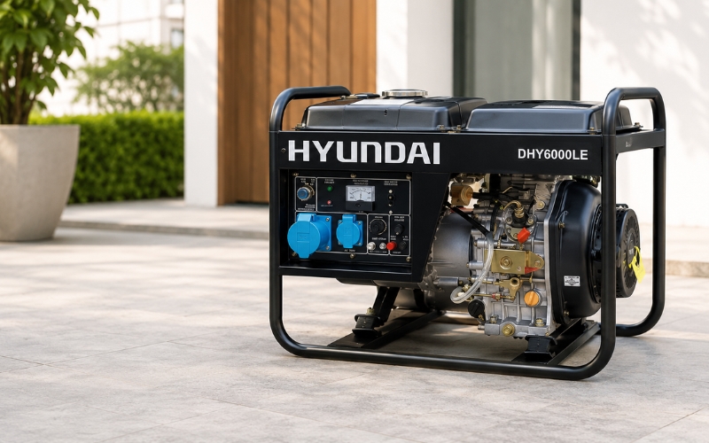 Máy phát điện chạy dầu 5kw DHY 6000LE của HYUNDAI