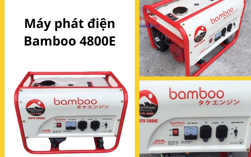 Máy phát điện chạy xăng 3kw Bamboo BmB 4800E