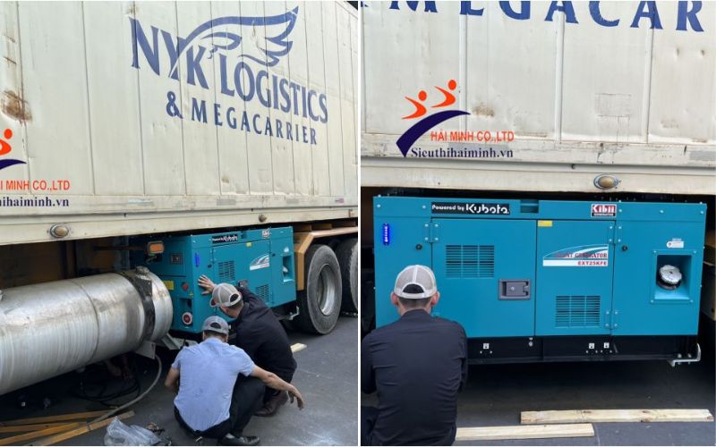 Máy phát điện cho xe container Kubota EXT25KFE2 an toàn