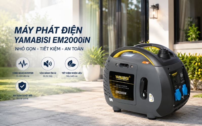 Máy phát điện Yamabisi EM2000iN cách âm