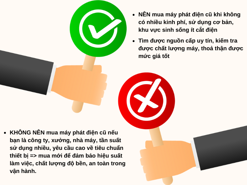 nên hay không nên mua máy phát điện cũ