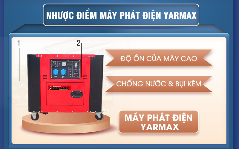 nhược điểm của máy phát điện yarmax