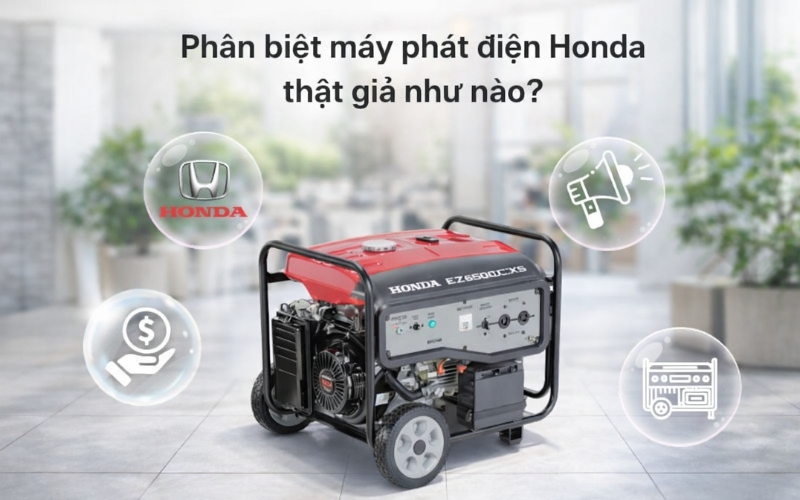 Phân Biệt Máy Phát Điện Honda Thật Và Giả Như Nào