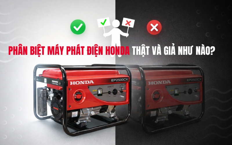 Phân Biệt Máy Phát Điện Honda Thật Và Giả Như Nào