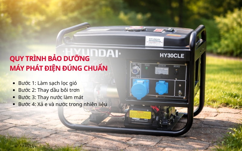 Quy trình bảo dưỡng máy phát điện đúng chuẩn