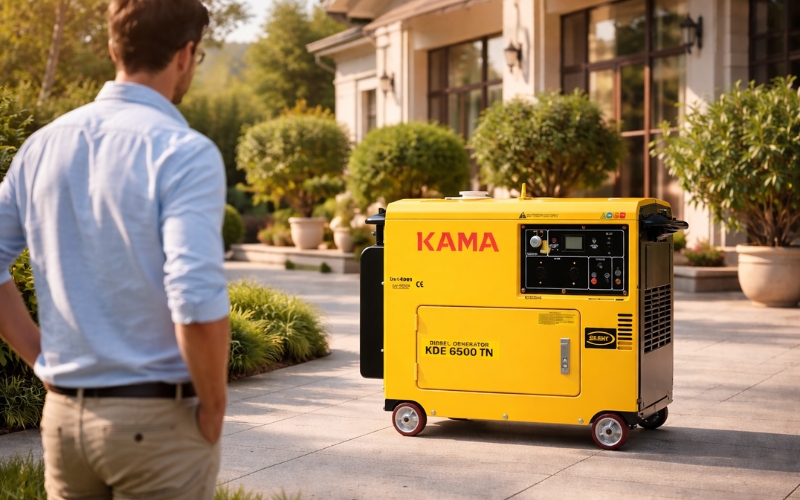 So sánh máy phát điện Kama 5kw KDE6500TN và Honda SD7800EC