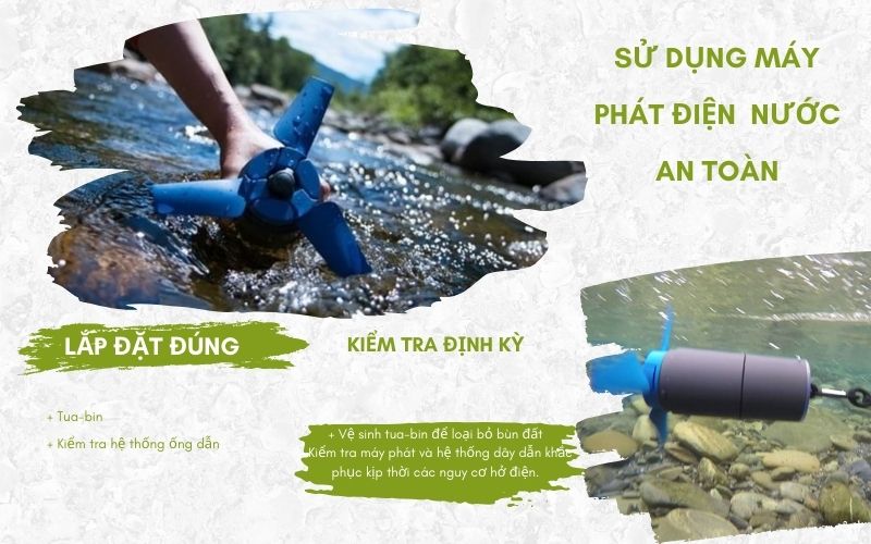  sử dụng máy phát điện chạy bằng nước an toàn