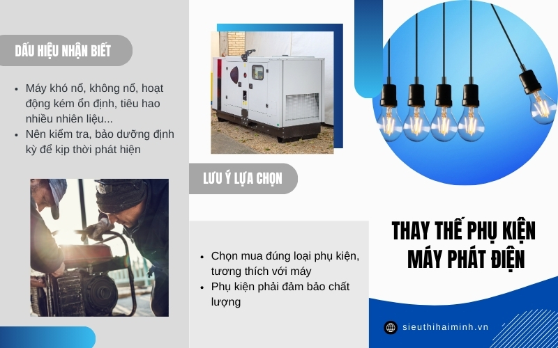 thay thế phụ kiện máy phát điện