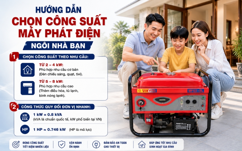 Tính toán công suất máy phát