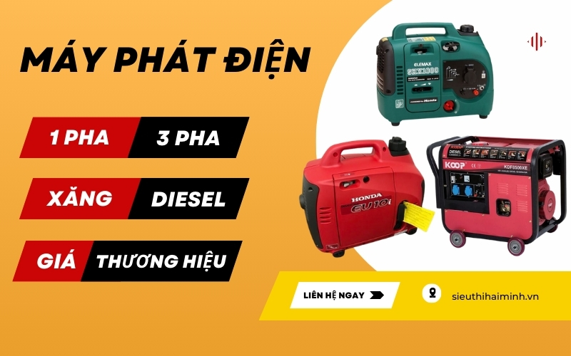 tư vấn chọn máy máy phát điện tại Siêu thị hải minh