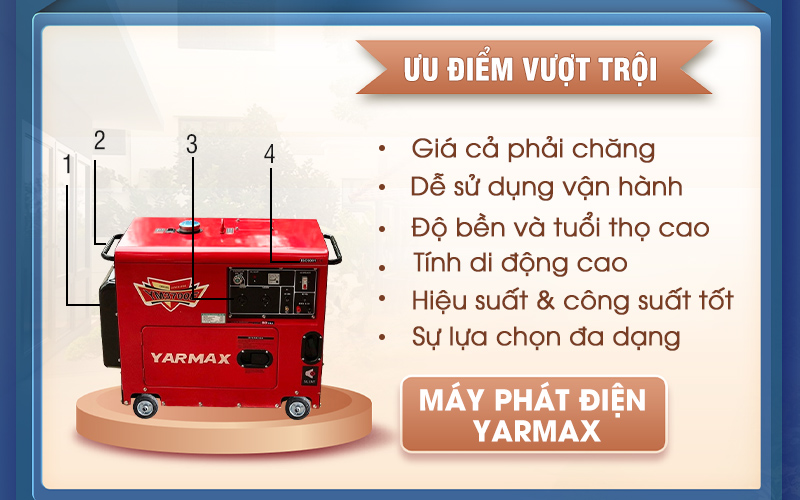 ưu điểm của máy phát điện yarmax