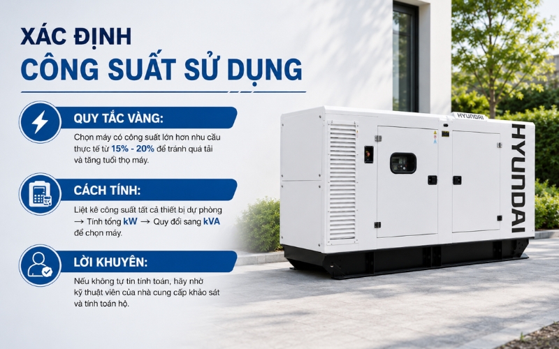 Xác định công suất sử dụng