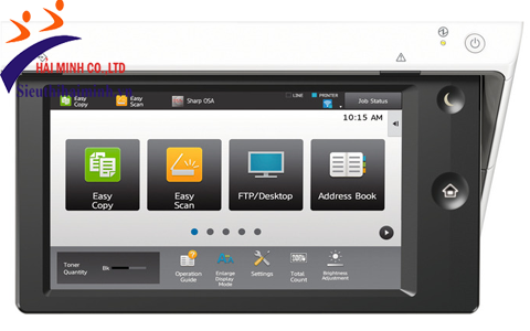 Máy photocopy Sharp MX-M5050 có màn hình dễ nhìn, dễ thao tác