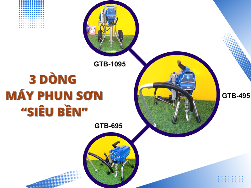 3 Dòng Máy Phun Sơn Siêu Bền
