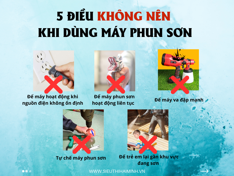 5 điều không nên khi dùng máy phun sơn