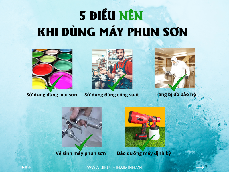 5 điều nên khi dùng máy phun sơn