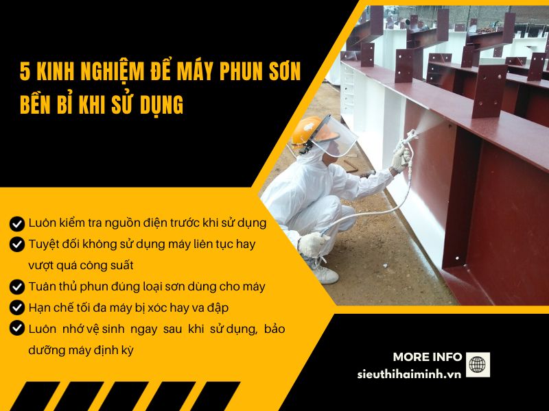 5 kinh nghiệm để máy phun sơn bền bỉ khi sử dụng