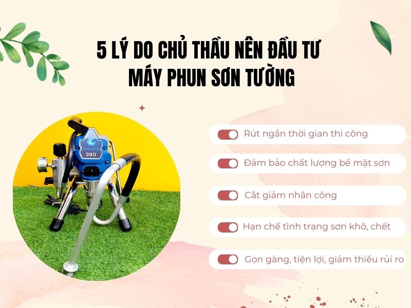 5 lý do chủ thầu nên đầu tư máy phun sơn tường