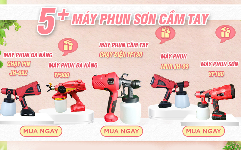 5+ máy phun sơn cầm tay hot nhất thị trường