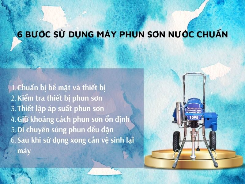 6 bước sử dụng máy phun sơn nước chuẩn