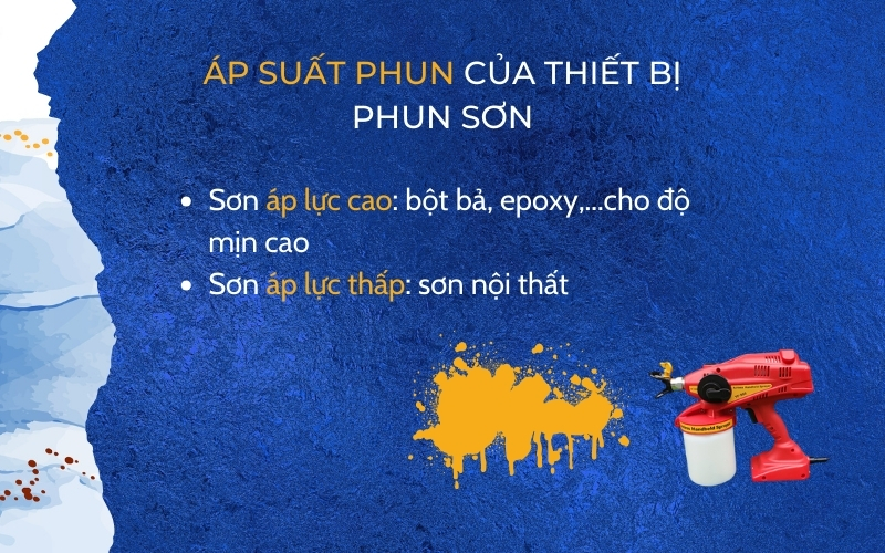 Áp suất phun của thiết bị phun sơn