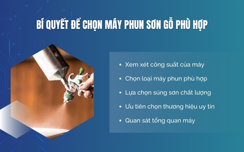 Bí quyết để chọn máy phun sơn gỗ phù hợp