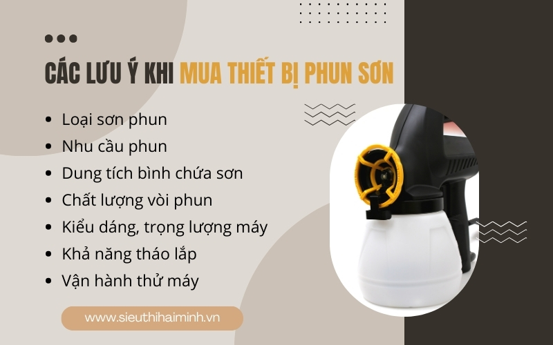 Các lưu ý khi mua thiết bị phun sơn