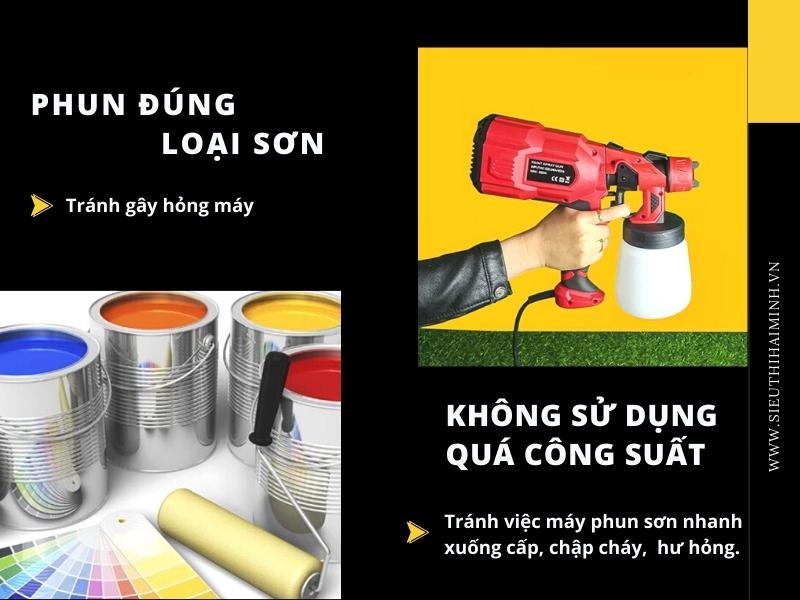  Chỉ phun đúng loại sơn dành cho máy phun sơn