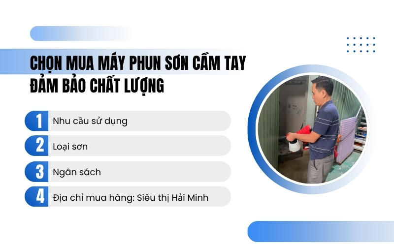 Chọn mua máy phun sơn cầm tay đảm bảo chất lượng