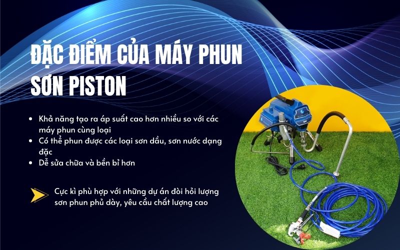 Đặc điểm của máy phun sơn piston