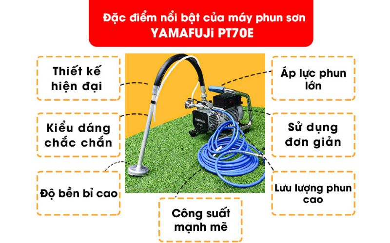 Đặc điểm nổi bật của máy phun sơn PT-70E