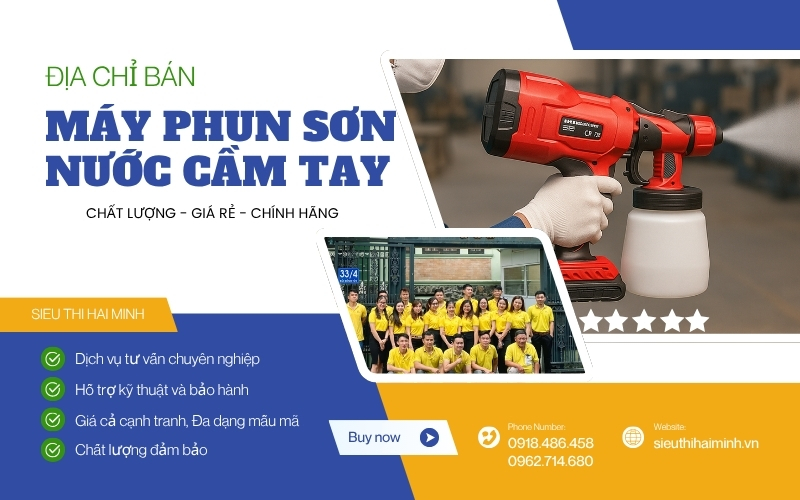 Địa chỉ bán máy phun sơn nước cầm tay chất lượng giá rẻ