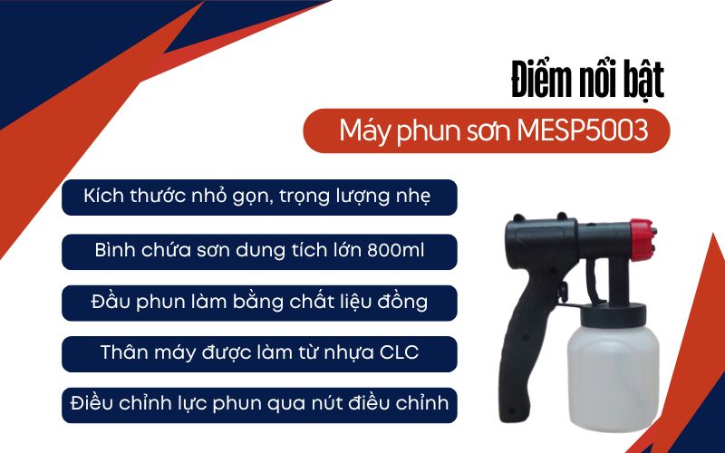 Điểm nổi bật của Máy phun sơn MESP5003