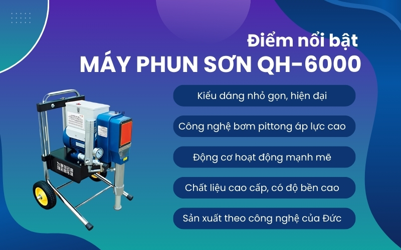 Điểm nổi bật của Máy phun sơn QH-6000