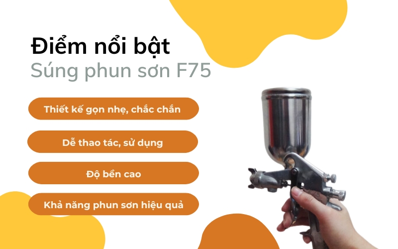 Điểm nổi bật của Súng phun sơn F75