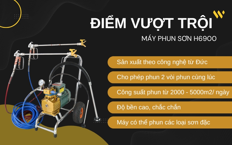Điểm vượt trội của máy phun sơn H6900
