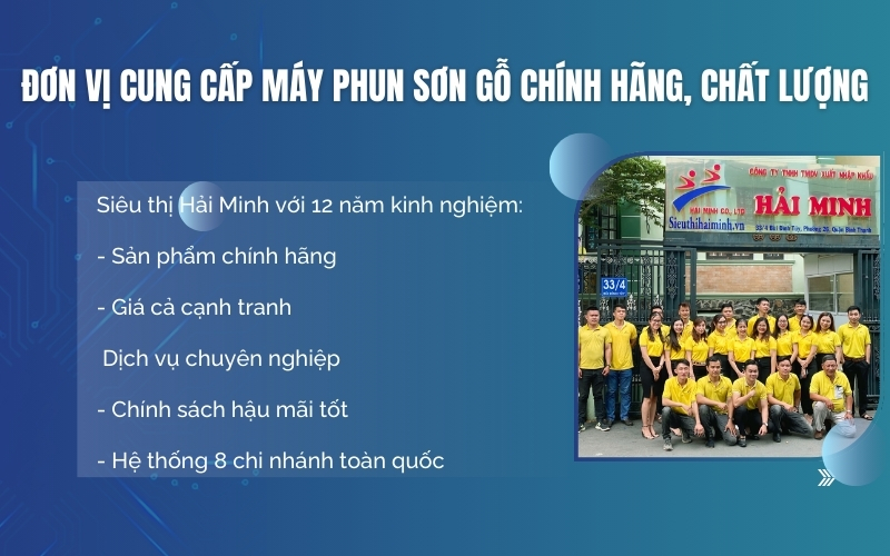 Đơn vị cung cấp máy phun sơn gỗ chính hãng, chất lượng