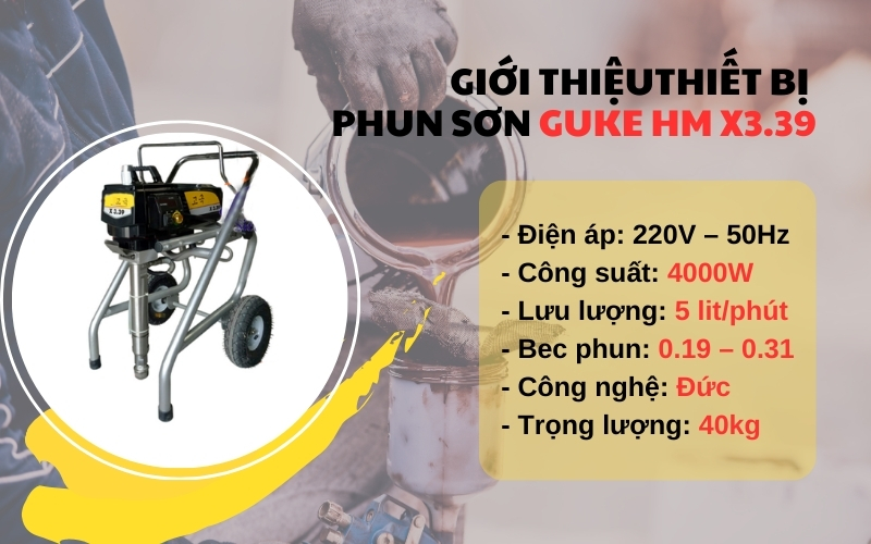 Giới thiệuthiết bị phun sơn GUKE HM X3.39