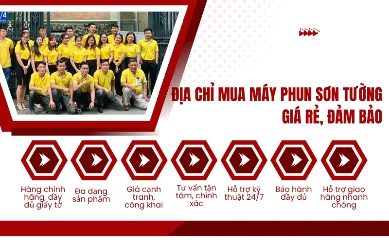 Gợi ý địa chỉ mua máy phun sơn tường giá rẻ, đảm bảo