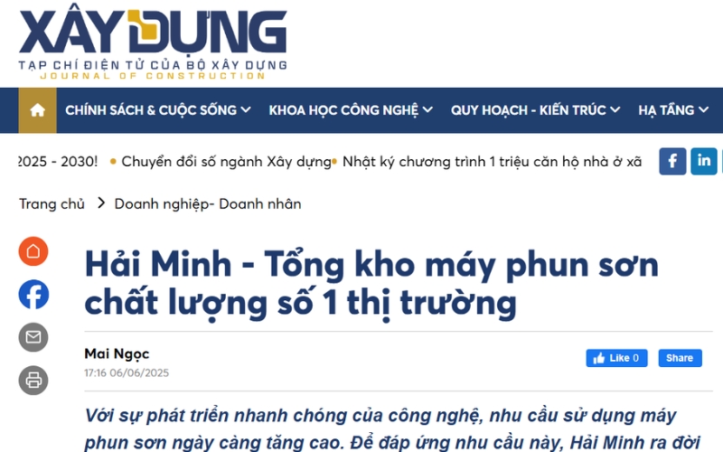 Hải Minh - Tổng kho máy phun sơn chất lượng số 1 thị trường