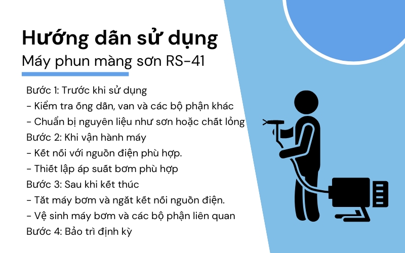 Hướng dẫn sử dụng Máy bơm màng sơn RS-41