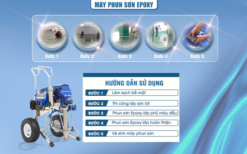 Hướng dẫn sử dụng máy phun sơn Epoxy đúng cách