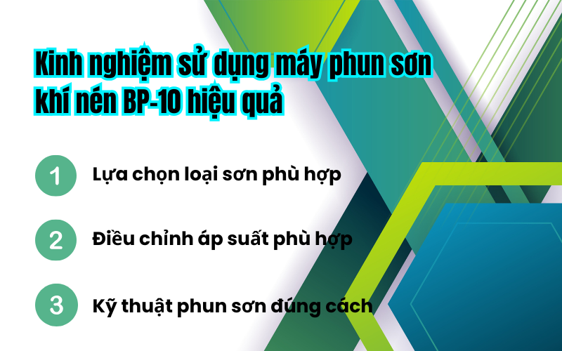 Kinh nghiệm sử dụng máy phun sơn  khí nén BP-10 hiệu quả
