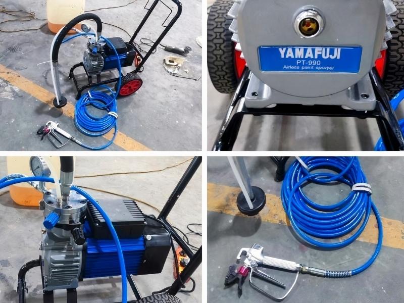 Một số hình ảnh và video khách hàng đã sử dụng máy phun sơn Yamafuji